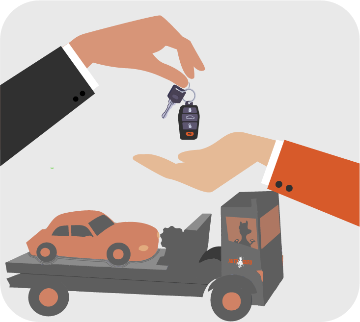 Kaufabwicklung bei Autoguru24/7 – Autoübergabe mit Schlüssel, kostenlose Abholung und schneller Autoankauf mit Schaden bundesweit.